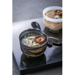 Салатник d 11,5 см, h 8 см, стекло, серия Tokyo, цвет черно-белый, ArdaCam