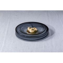 Салатник d 21 см, h 4,5 см, стекло, серия Hollow, цвет бело-черный, ArdaCam