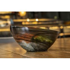 Салатник d 10 см, h 7 см, стекло, серия Hills, цвет бело-черный, ArdaCam