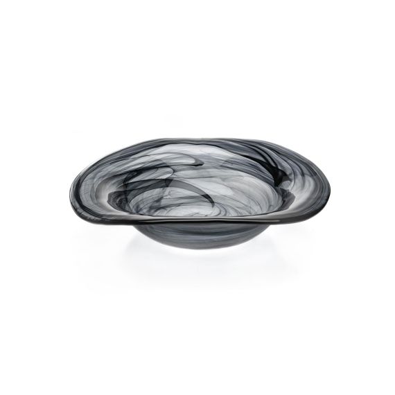 Тарелка глубокая d 21 см, h 5 см, стекло, серия Helix, цвет черно-белый, ArdaCam, изображение 5 Тарелка глубокая d 21 см, h 5 см, стекло, серия Helix, цвет черно-белый, ArdaCam, изображение 5