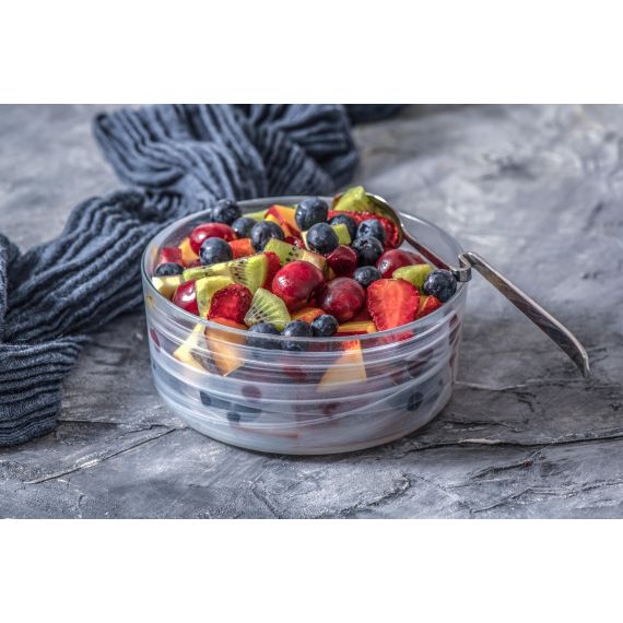 Салатник d 15 см, h 5 см, стекло, серия Asos, цвет белый, ArdaCam