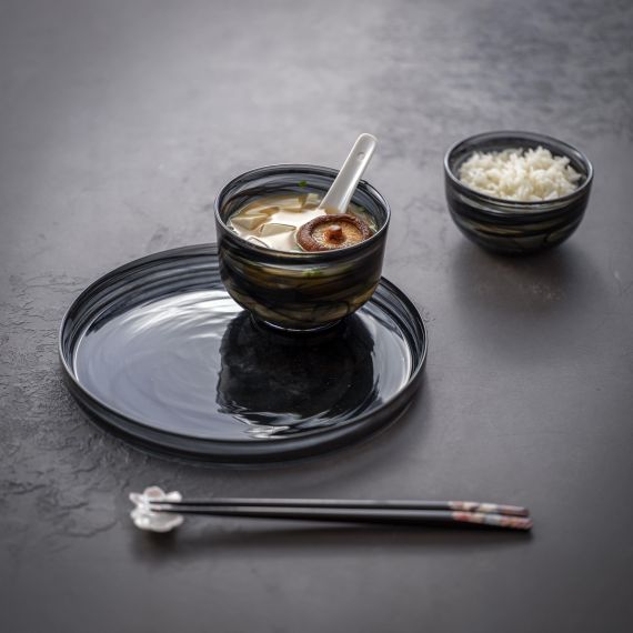 Салатник d 11,5 см, h 8 см, стекло, серия Tokyo, цвет черно-белый, ArdaCam, изображение 3