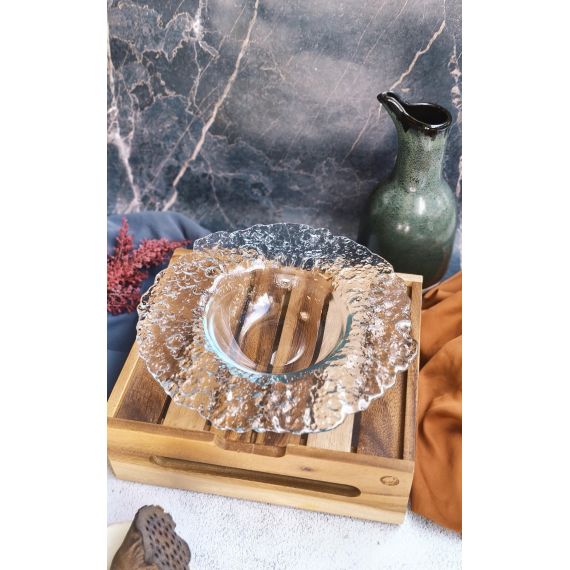 Тарелка для пасты d 25 см, h 5 см, стекло, серия Io, цвет прозрачный, ArdaCam