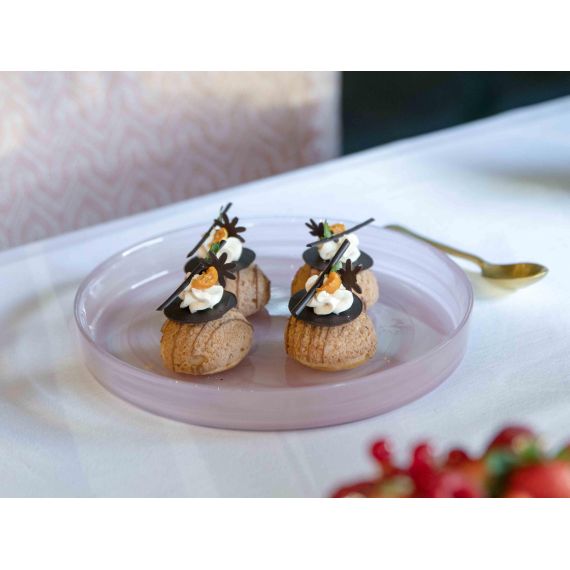 Тарелка d 21 см, h 2,5 см, стекло, серия Asos, ArdaCam