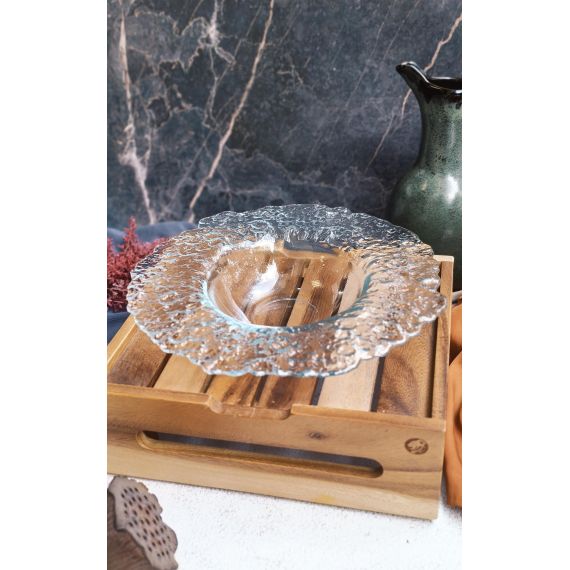 Тарелка для пасты d 25 см, h 5 см, стекло, серия Io, цвет прозрачный, ArdaCam, изображение 5