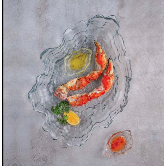 Блюдо 37x28 см, h 7,5 см, стекло, серия Mabel, ArdaCam, изображение 3